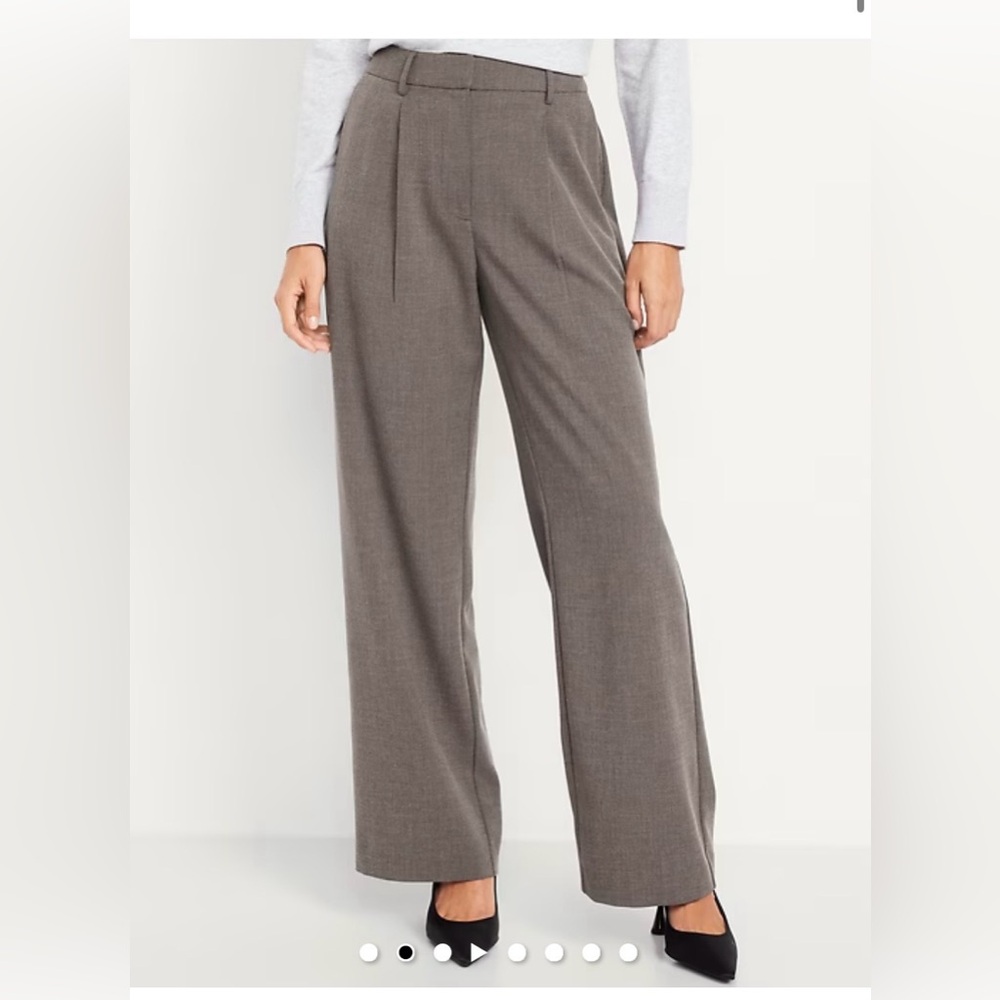 Old Navy Extra High Waist Wide-Leg Pants Gray Women’s Small